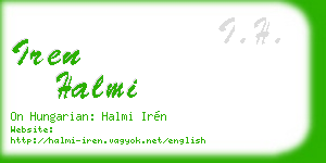 iren halmi business card