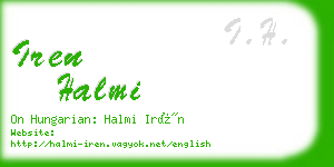 iren halmi business card
